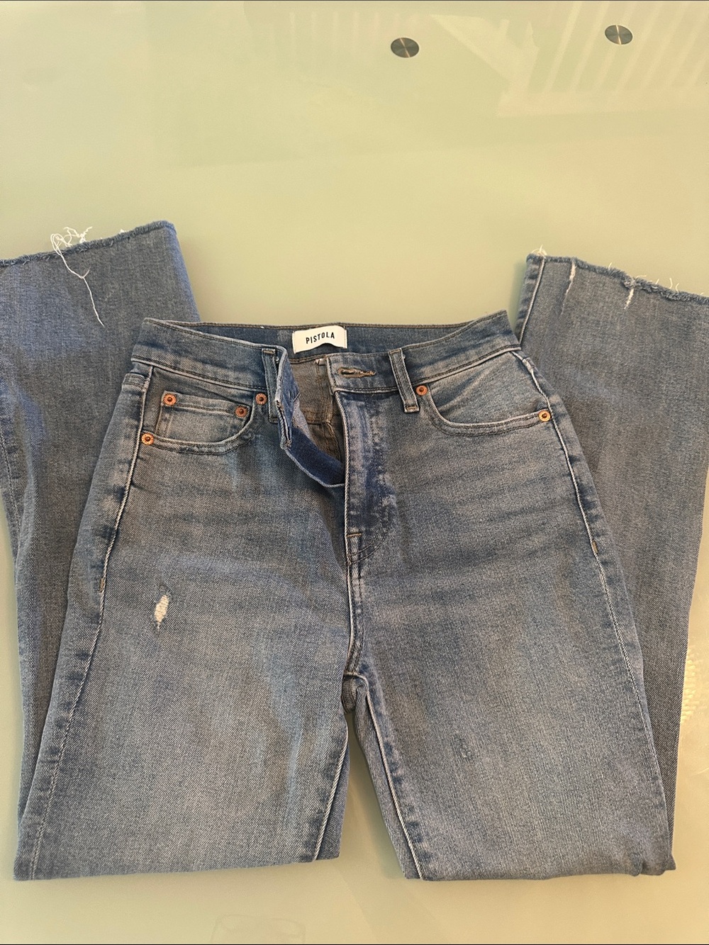 pistola Light Blue Straight Leg Jeans